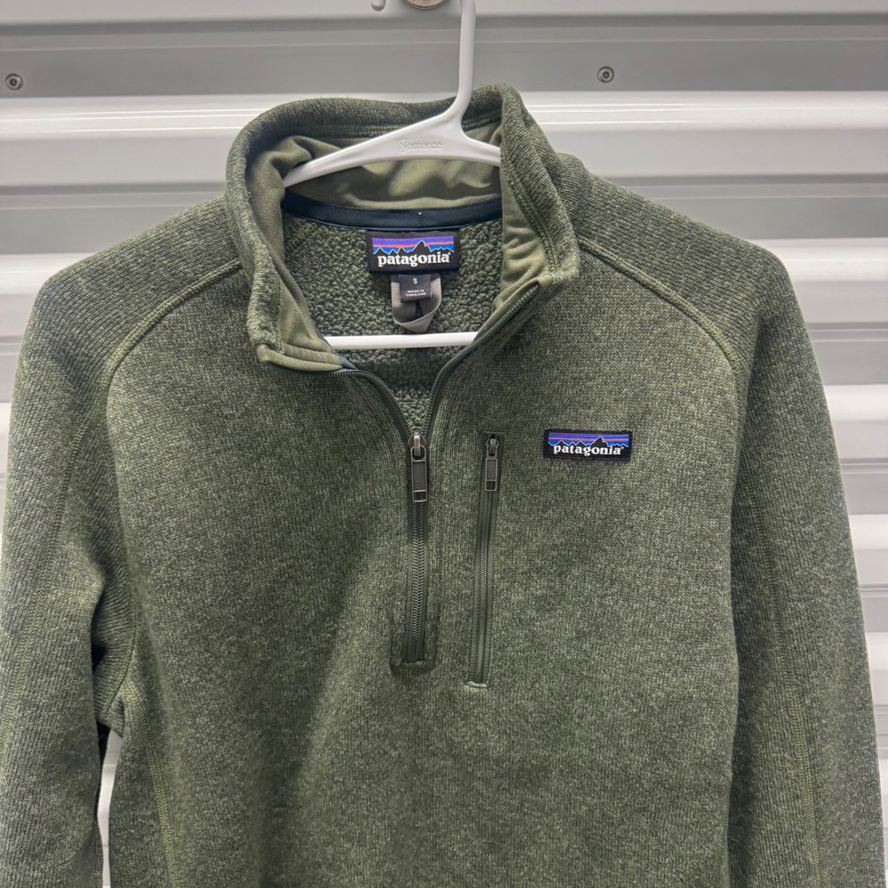 Patagonia Better Sweater 1/4 Zip Fleece Pullover Industrial Green Mens Small